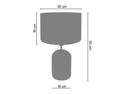 TOSEL Lámpara De Mesa-Lámpara de Mesa ,madera,vidrio,natural,A50xD30xP30 cm Amarillo