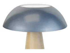 TOSEL Lámpara de Mesa ,madera,natural,A35xD 30xP30cm Plateado