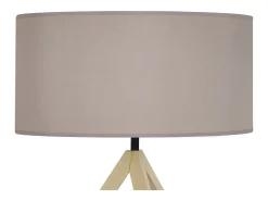 TOSEL Lámpara de Mesa ,madera,Blanco ,A48xD35xP35cm Topo / Color natural claro Discount