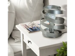 TOSEL Lámpara de Mesa ,metal,Aluminio ,A22xD18xP18cm Plateado Online