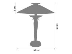 Best TOSEL Lámpara de Mesa ,metal,madera,,A53xD24xP24cm Beige
