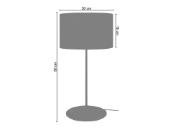 Discount TOSEL Lámpara de Mesa ,metal,Aluminio ,A58xD30xP30 cm Marru00f3n