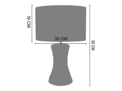 Sale TOSEL Lámpara de Mesa ,sisal,Beije,A55xD45xP45cm Beige
