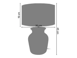 TOSEL Lámpara De Mesa-Lámpara de Mesa ,vidrio,,A45xD30xP30cm Transparente