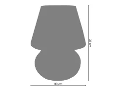 TOSEL Lámpara De Mesa-Lámpara de Mesa ,vidrio, ,A27xD10xP10cm Negro