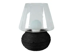 TOSEL Lámpara De Mesa-Lámpara de Mesa ,vidrio, ,A27xD10xP10cm Negro