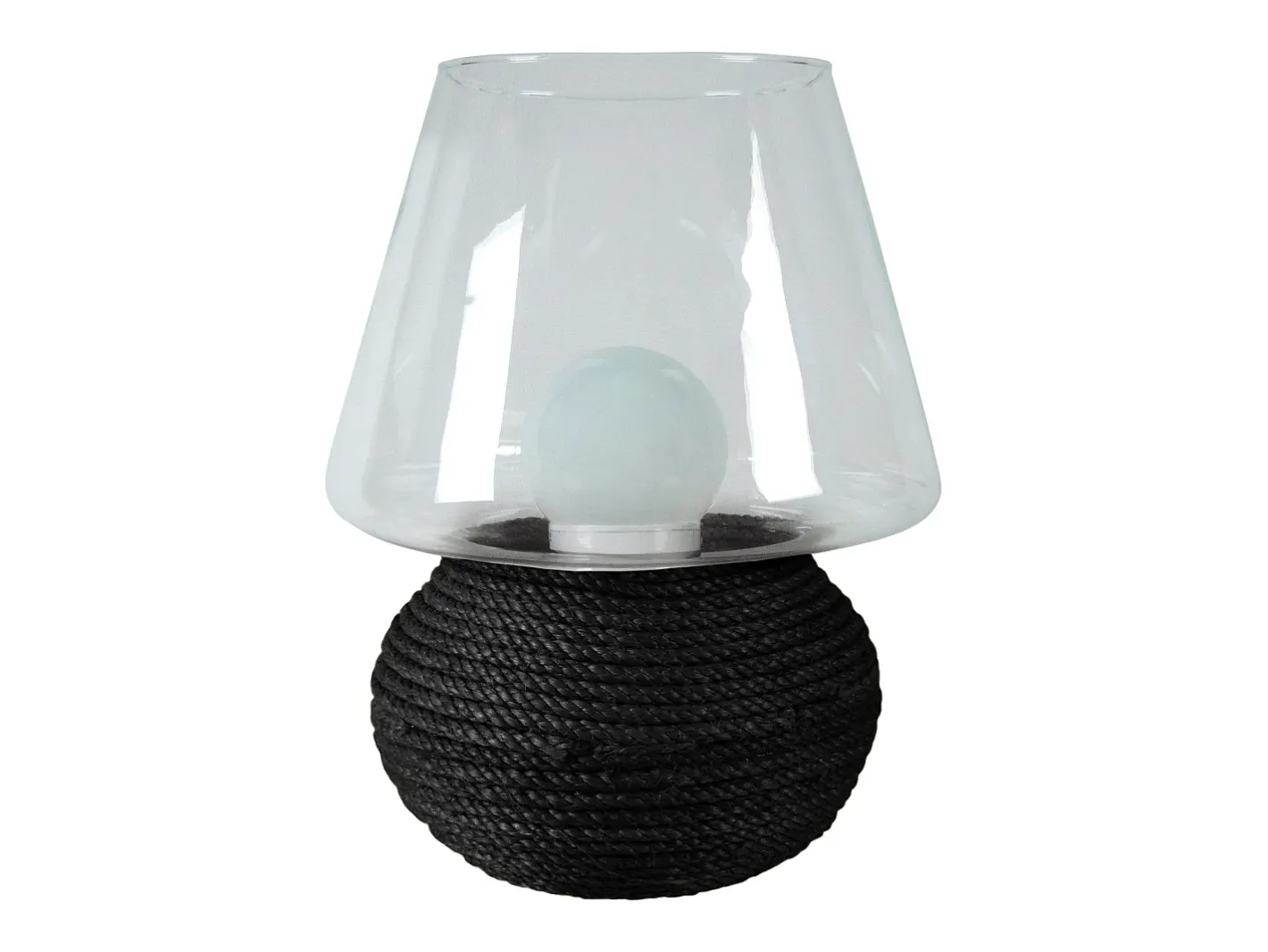 TOSEL Lámpara De Mesa-Lámpara de Mesa ,vidrio, ,A27xD10xP10cm Negro