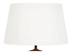 New TOSEL Lámpara de Mesa ,vidrio,Transparente,A46xD30xP30cm Transparente / Marru00f3n / Blanco