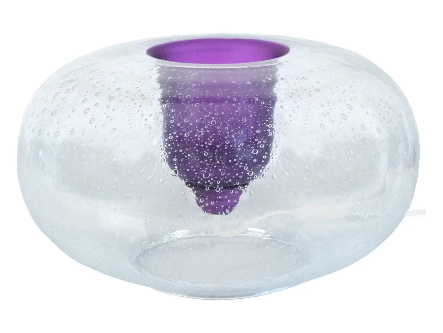 TOSEL Lámpara de Mesa ,vidrio, ,A 19xD35xP35cm Violeta Online