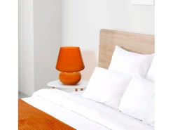 TOSEL Lámpara de Mesa ,vidrio,,A37xD30xP30cm Naranja Hot