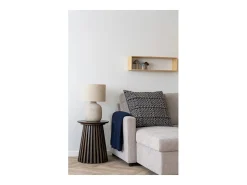 Les Tendances Lámpara de mesa BILBY – Base de cerámica y pantalla textil Beige Clearance