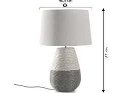 Sale VS Venta-stock Lámpara de mesa Botan de ratán natural, diámetro 40,5 cm Beige