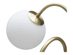 Sale Lámpara de mesa con base de metal y esferas de vidrio opaco Glamy 4T Dorado