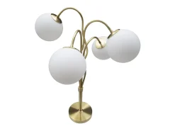 Sale Lámpara de mesa con base de metal y esferas de vidrio opaco Glamy 4T Dorado