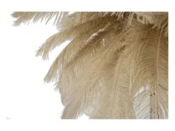Best Lámpara de mesa con pantalla de plumas y 2 luces Palm S - Marrón Marru00f3n