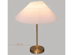 Outlet Atmosphera Lámpara de mesa con pantalla plisada Dorado