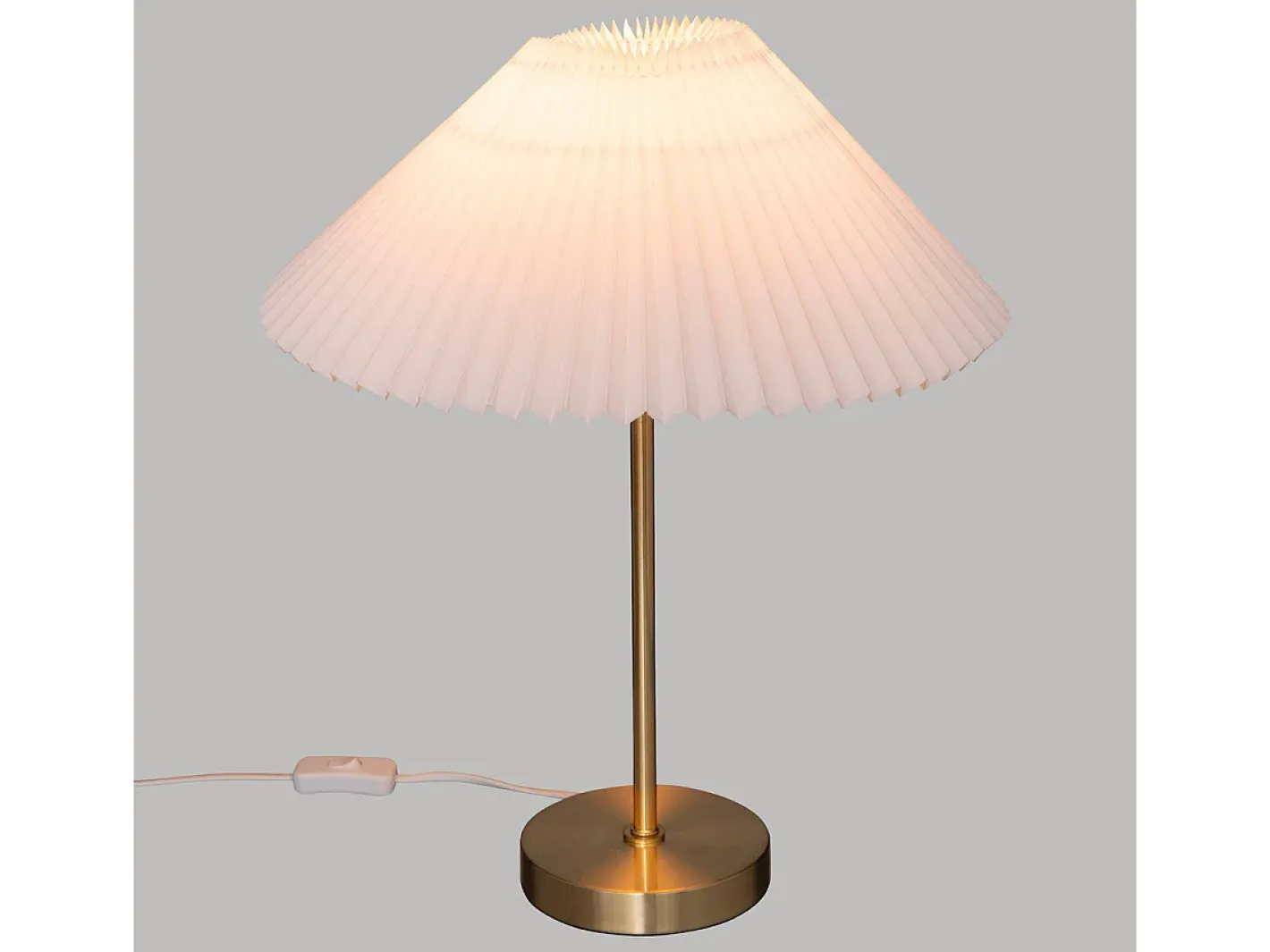 Outlet Atmosphera Lámpara de mesa con pantalla plisada Dorado