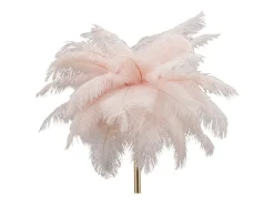 Discount Lámpara de mesa con pantalla de plumas y 2 luces Palm S - Rosa