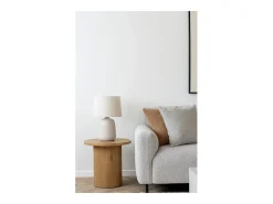 Les Tendances Lámpara de mesa CROFT – Lámpara de cerámica efecto arena Beige Hot