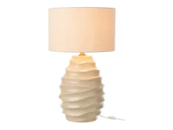 J-Line Lámpara De Mesa-Lámpara de mesa de cerámica 40x40x68 cm Beige