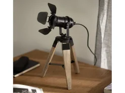 Sale Ledkia Lámpara de Mesa de Madera y Metal Cinema Kurangna XS Negro