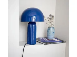 Online Rendez-Vous Déco Lámpara de mesa de metal oscuro - Joy Azul