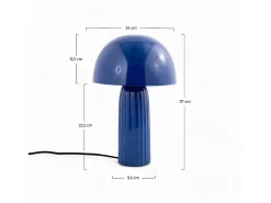 Online Rendez-Vous Déco Lámpara de mesa de metal oscuro - Joy Azul