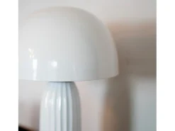 Rendez-Vous Déco Lámpara de mesa de metal con acabado brillante - Joy Blanco Clearance