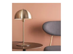 LEITMOTIV Lámpara De Mesa-Lámpara de mesa de metal Bonnet 39 cm Dorado