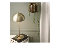 LEITMOTIV Lámpara De Mesa-Lámpara de mesa de metal Bonnet 39 cm Dorado