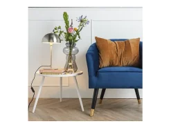 LEITMOTIV Lámpara de mesa de metal Bonnet 39 cm Plateado Discount