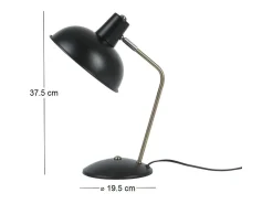 LEITMOTIV Lámpara De Mesa-Lámpara de mesa de metal con capucha Negro