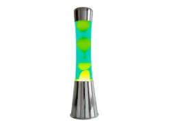 Fisura Lámpara De Mesa-Lámpara de mesa de metal y vidrio Lave Amarillo