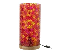 J-Line Lámpara de mesa de mosaico de flores de cristal 21x21x45.5 cm Multicolor Best