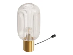 Best Rendez-Vous Déco Lámpara de mesa de vidrio estriado - Lou Transparente