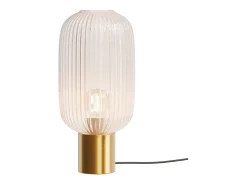 Best Rendez-Vous Déco Lámpara de mesa de vidrio estriado - Lou Transparente