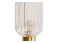 Best Rendez-Vous Déco Lámpara de mesa de vidrio estriado - Lou Transparente