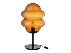 Clearance J-Line Lámpara de mesa de vidrio marrón 28*28*52 cm Marru00f3n