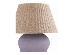 Rendez-Vous Déco Lámpara de mesa de yute y papel morado - Ida Violeta Sale