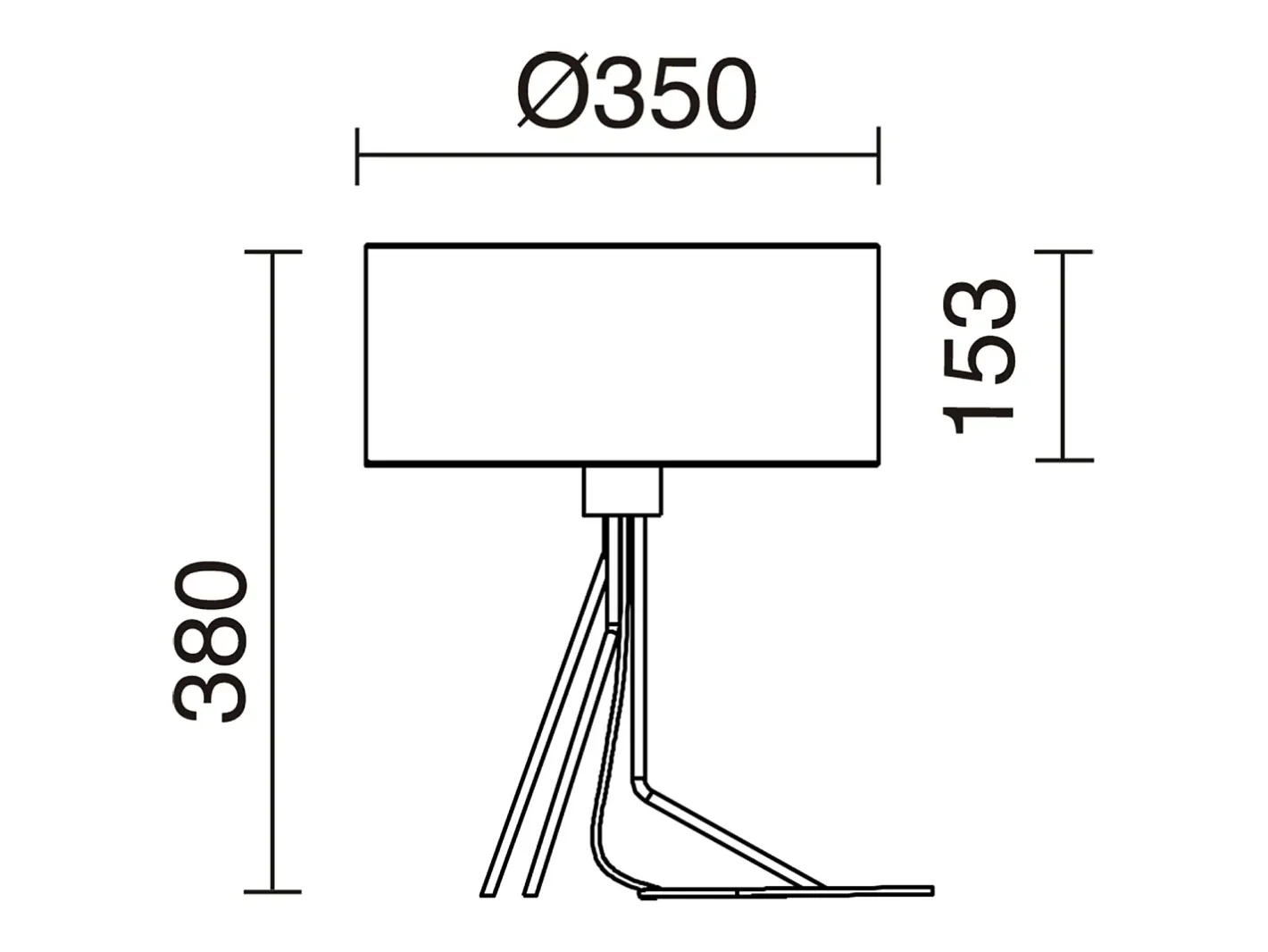 Online Lámpara de mesa DIAGONAL estilo moderno- Alt. 38 cm - pantalla sintética ø35 cm - on&off - cable 1,5 mts E27 13W - acero y - IP20 - interior Blanco