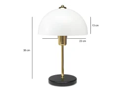 New Concept-Usine Lámpara de mesa dorada en forma de seta LISETTE 37cm Verde