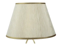 Lámpara de mesa elegante con base dorada y pantalla beige Flush M Dorado New