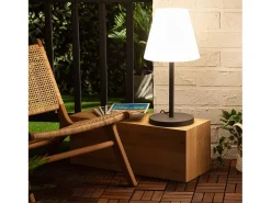 Ledkia Lámpara De Mesa-Lámpara de Mesa Exterior Aluminio Maipo Negro