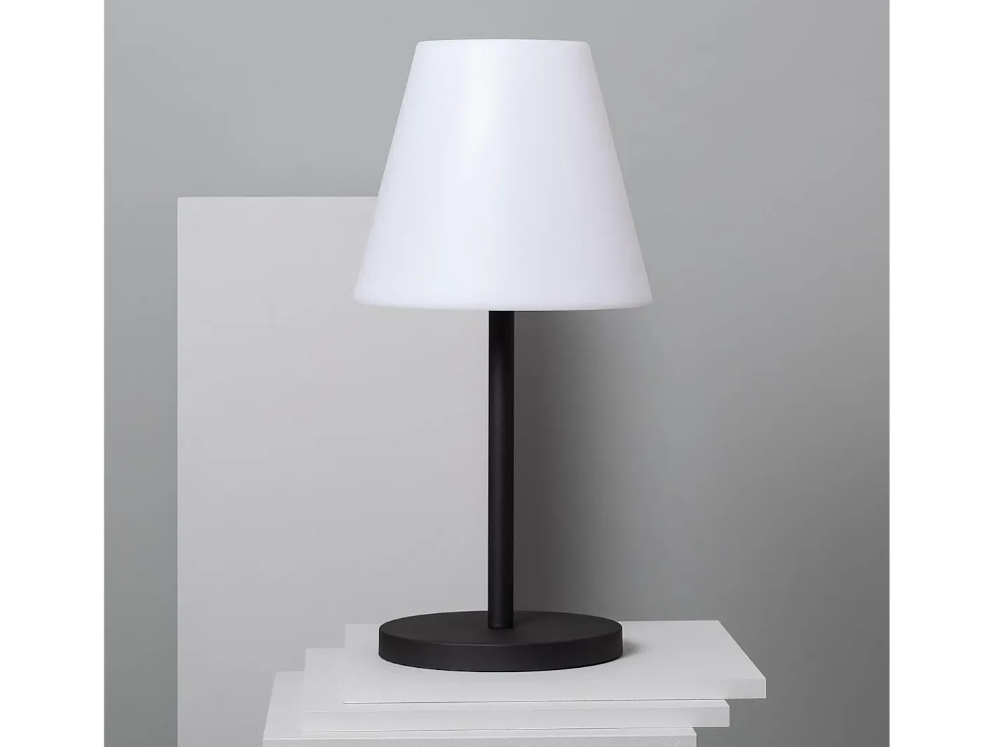 Ledkia Lámpara De Mesa-Lámpara de Mesa Exterior Aluminio Maipo Negro