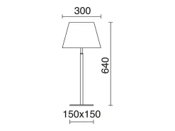 Sale Lámpara de mesa FIRENZE estilo clásico - Alt. 64 cm - E27 60W- cable 2 metros - on&off - IP20 - acero y blanco Gris antracita