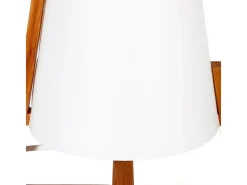 Outlet Atmosphera Lámpara de mesa Gong /madera 32x21,5x21,5 cm Blanco