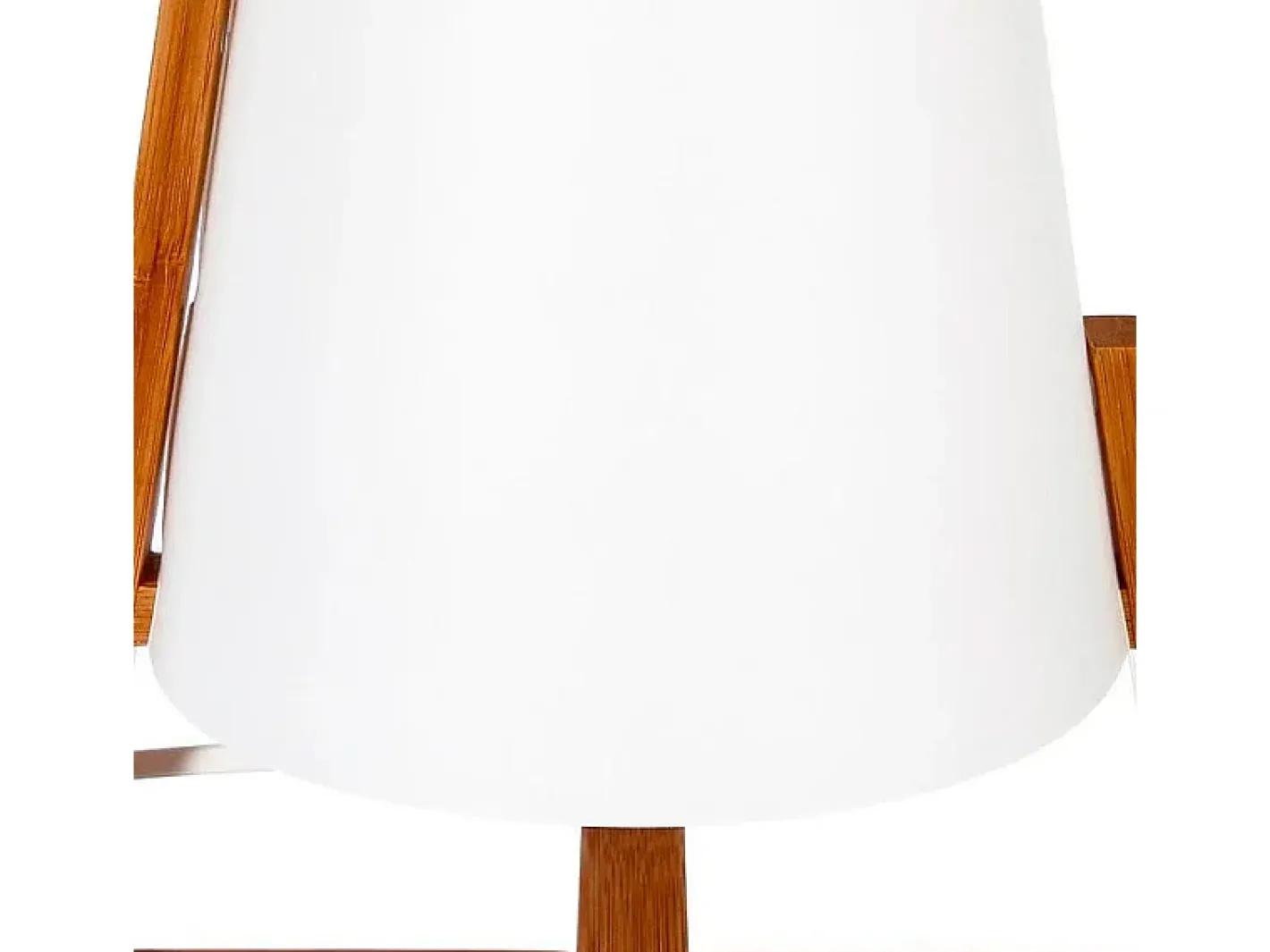Outlet Atmosphera Lámpara de mesa Gong /madera 32x21,5x21,5 cm Blanco