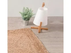 Outlet Atmosphera Lámpara de mesa Gong /madera 32x21,5x21,5 cm Blanco