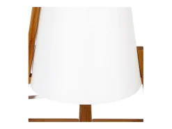 Outlet Atmosphera Lámpara de mesa Gong /madera 32x21,5x21,5 cm Blanco