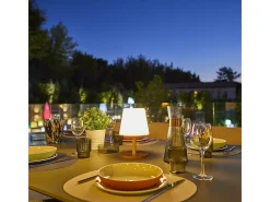 Lumisky Iluminación Exterior-Lámpara de mesa inalámbrica H25CM WOOD Color natural claro